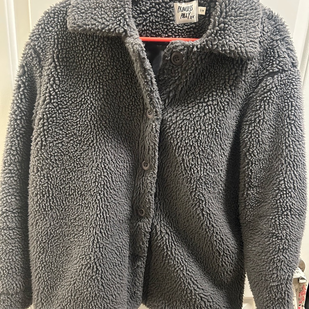 Princess Polly Charcoal Teddy Jacket